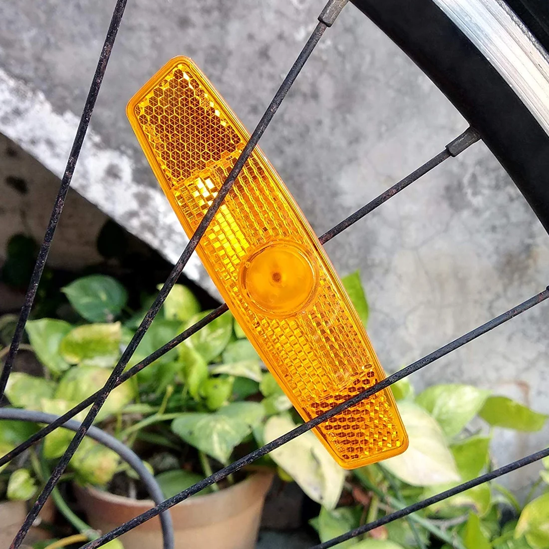 2X Bicycle Bike Wheel Reflector Spoke Reflective Mount Vintage Clip Warning XG