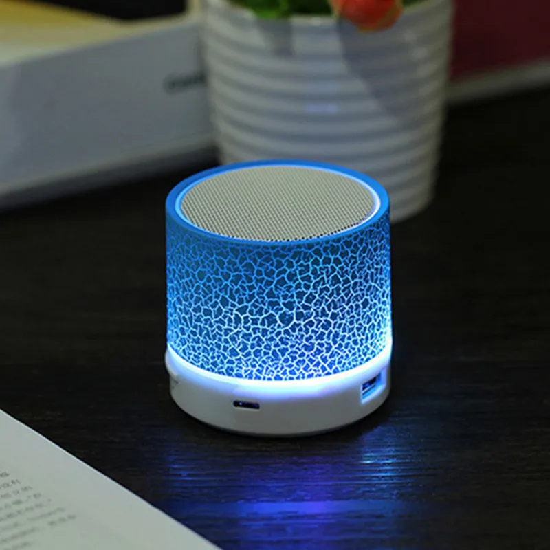 Автомобильный беспроводной портативный Bluetooth динамик мини светодиодный музыкальный аудио TF USB FM стерео звук динамик Громкая связь вызов автомобильные аксессуары