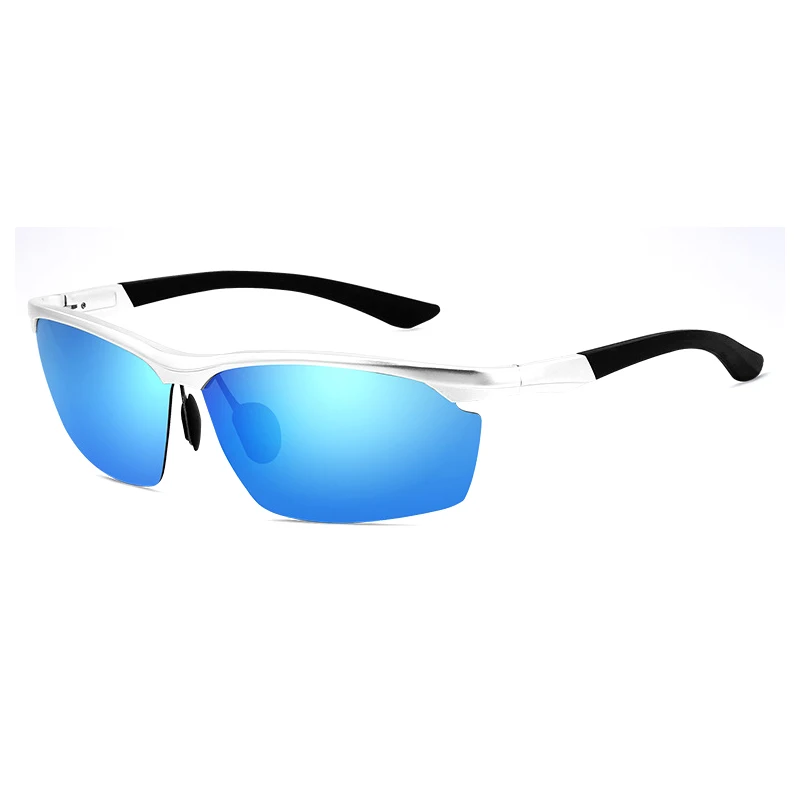Fashion Sports Sunglasses Men Polarized Aluminum Magnesium Half Frame Square Fishing Men's photochromic Sun Driving Glasses|Мужские