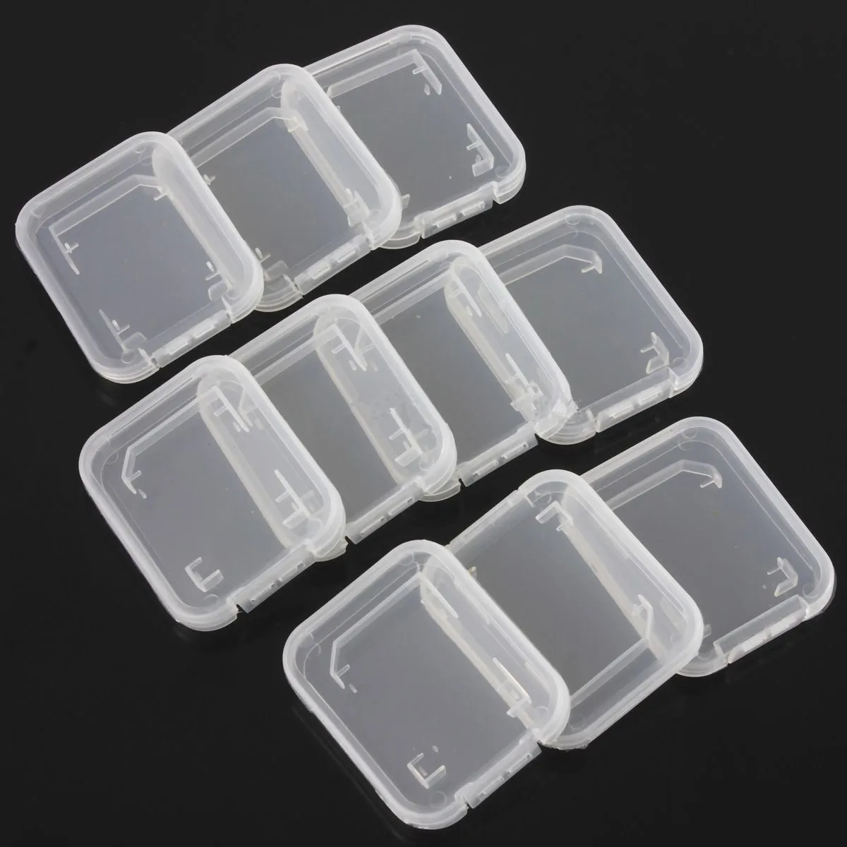 10 Custodie Trasparenti In Plastica Per Schede SD E Piccoli Oggetti: Resistenti, Ermetiche E Portatili