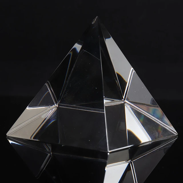 Statue deco,Pyramide de cristal arc-en-ciel,prisme,verre optique