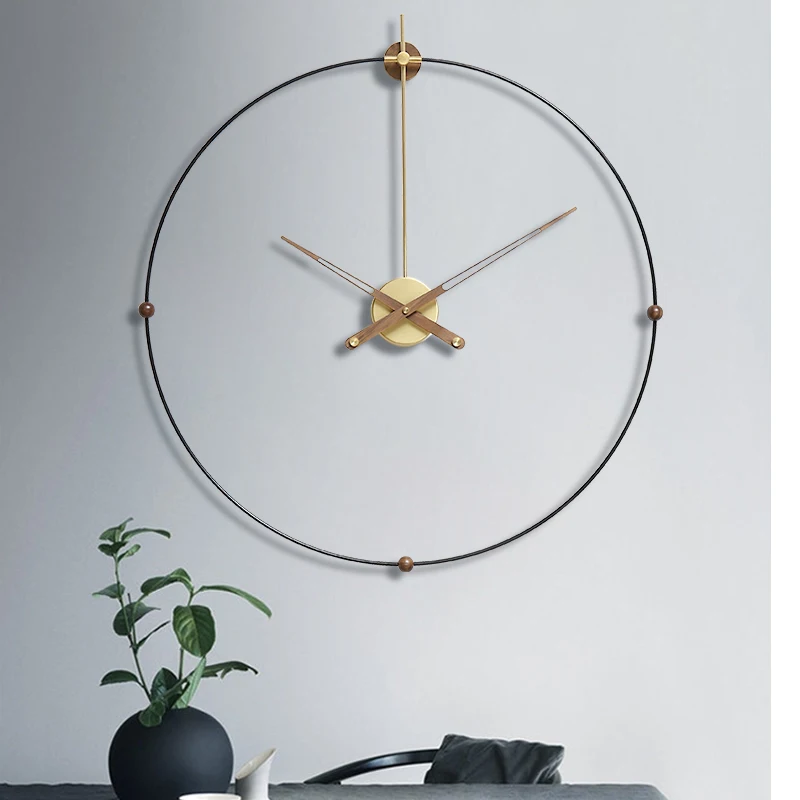 

Hoshine Europe Brief Wall Clock Modern Design Wall Watch Home Decor Metal Zegar Scienny Room Decoration Horloge Large Size