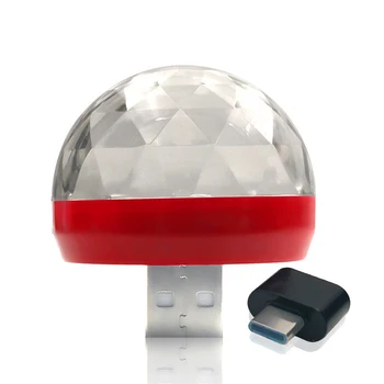 

Hot LED Car USB Atmosphere Light DJ RGB Mini Colorful Music Sound Lamp for USB Phone Car PC