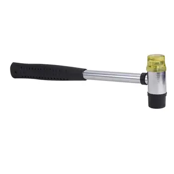 

1Pc Installable Two Way Rubber Hammers Sledge Hammer with Steel Handle Platinum