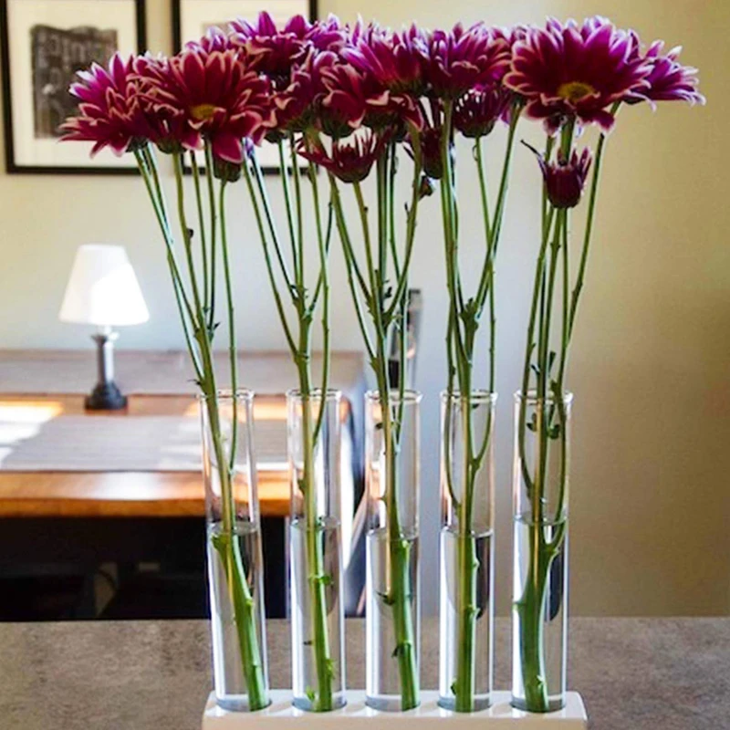 Прозрачные пластиковые тестовые трубки с колпачками для научных экспериментов