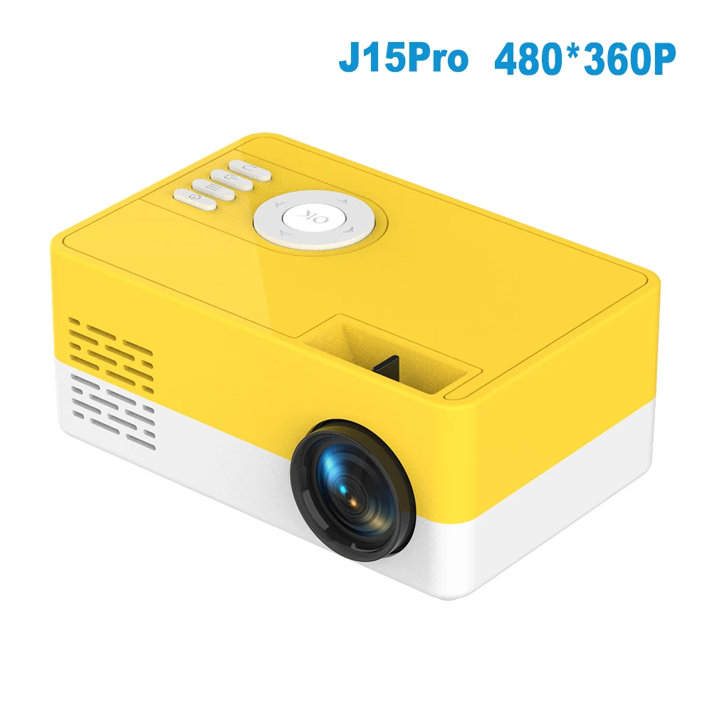 best 4k projector Salange J15 Pro Led Mini Projector for Home Theater 480x360 Pixels 1080P Supported  HDMI-Compatible USB Audio Video Mini Beamer mini projector Projectors