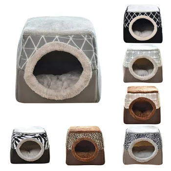 

Pet Space Capsule Cat House Cat Litter Villa Enclosed House Zebra Pattern Warm And Comfortable Cat House In Winter