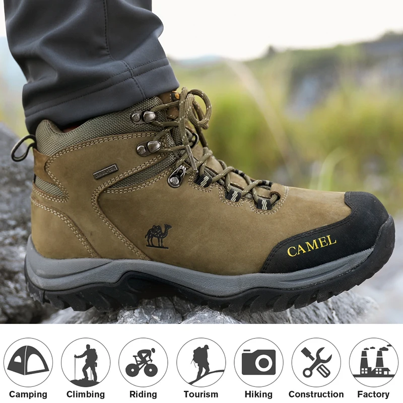 Мужские и женские походные ботинки CAMEL прочная водонепроницаемая нескользящая
