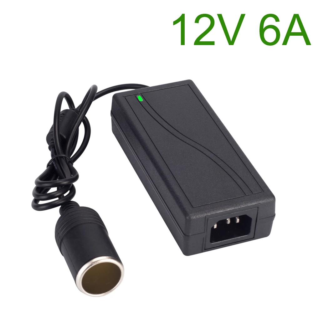 

12V 6A Switching Power Supply 220v Adapter Plug Cigarette Lighter 12 Volt Universal Power Adapter LED Transformer AC/DC Charger