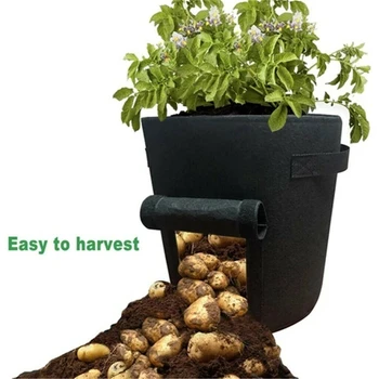 

Potato Grow Planter Bag Plant Growing Container Home Pouch Root Side Window Two Colors