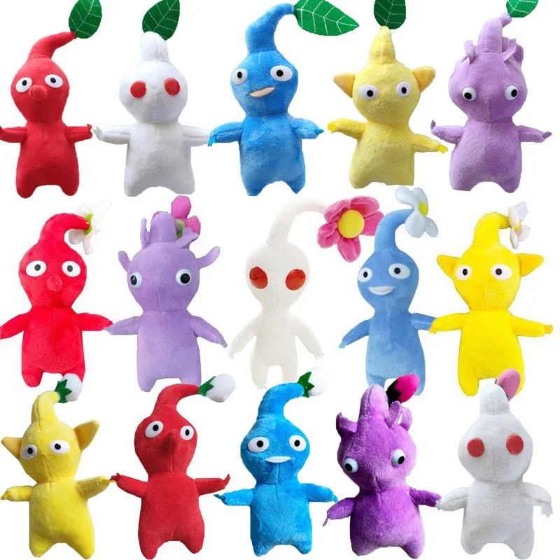 5pcs Game Cartoon Plush Toy Flower Bud Leaf Stuffed Doll Character Plushies Figures Gifts for Kids Children Birthday Christmas