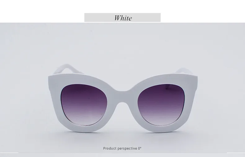 Сексуальные женские модные кошачьи глаза, женские солнцезащитные очки, новые градиентные негабаритные ретро мужские солнцезащитные очки UV400, брендовые дизайнерские солнцезащитные очки - Цвет линз: White