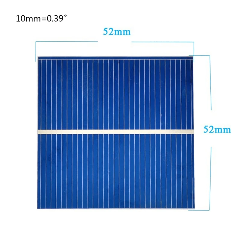 

50sheet/set 52x52mm Polycrystalline Silicon Solar Panel Solar Cell Cutting Sheet N84C