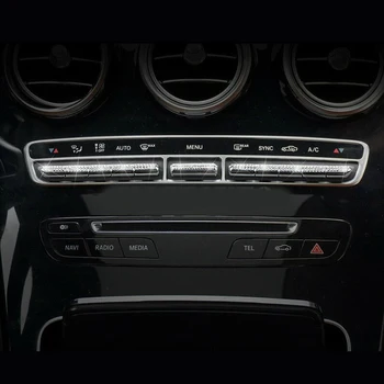 

11pcs Center console trim Set Car Auto Cover Frame Button For Mercedes-Benz