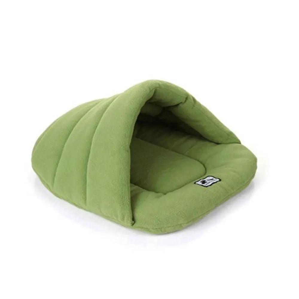 Черный Warm fleece pet sleeping bag pet kennel dog kennel cat kennel rabbit kennel large kennel pet house sleeping mat kennel - Цвет: Черный
