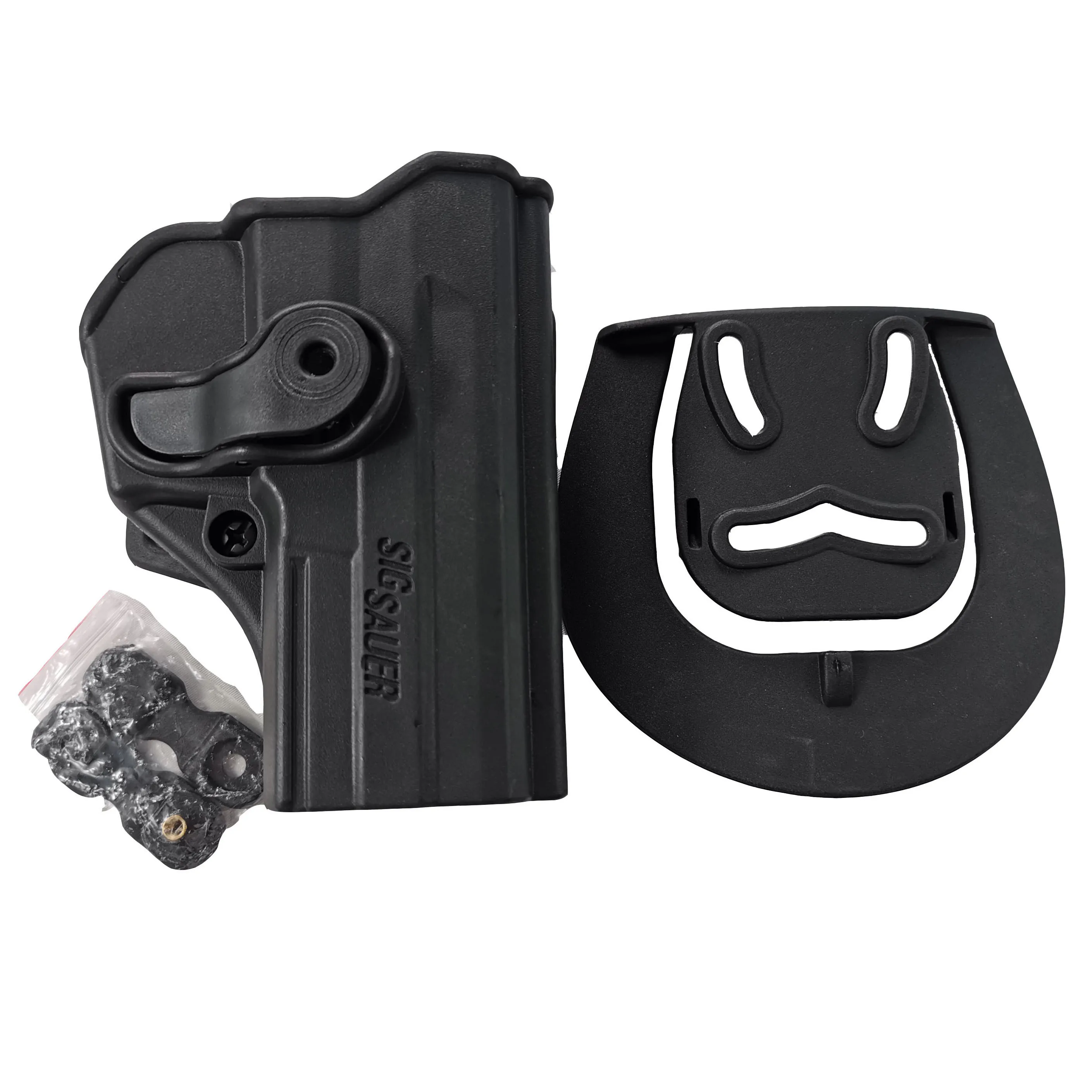 Black TOtrait CQC ремень Пистолет Аксессуары для кобуры для SIG Sauer P226 P220 P2022 правая рука Тактический держатель пистолет кобура ремень адаптер - Цвет: Black