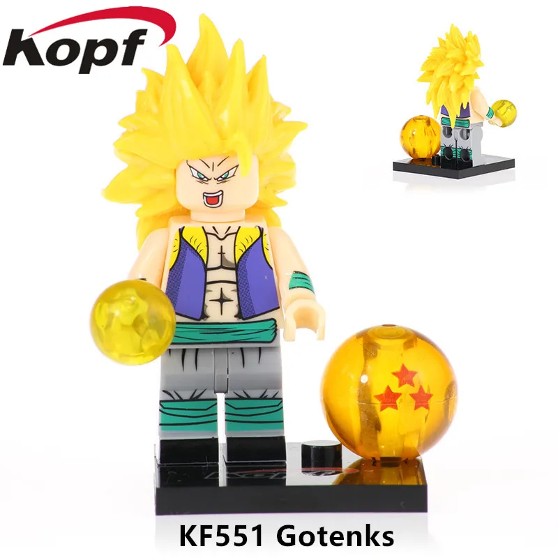 8 шт./компл. KF6042 строительный блок Z фигурки Dragon Balls Majin Buu готенкс Broli Сон Гоку кирпичи куклы для Детский подарок игрушки