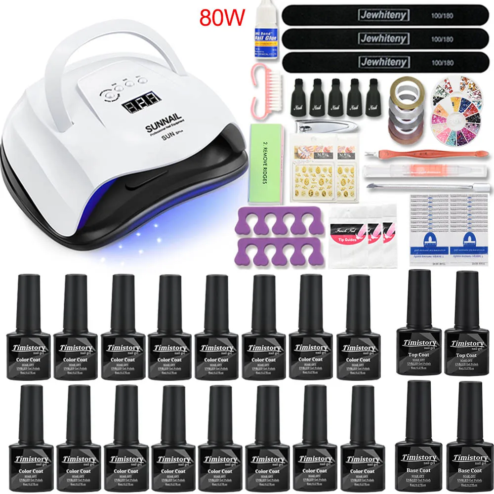 

Nail Set 16/10 Color Gel Nail Polish Kit With UV LED Nail Lamp Fingertip art set Manicure Set Gel Varnish Set Nail Art Tools