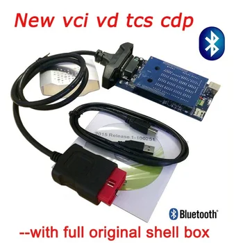 

2pcs /lot DHL + Original shell with bluetooth VD TCS CDP 2016R0 keygen+install in video obd diagnostic tool for delphis scanner