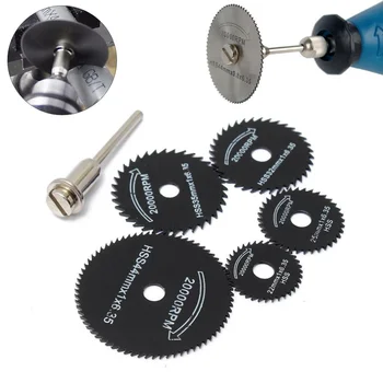 

6/7Pcs Saw Blade Set Wheel HSS Circular Rotary Tool For Mandrel Metal Cutter Power Tool Wood Disc Drill Cutting 22-50mm