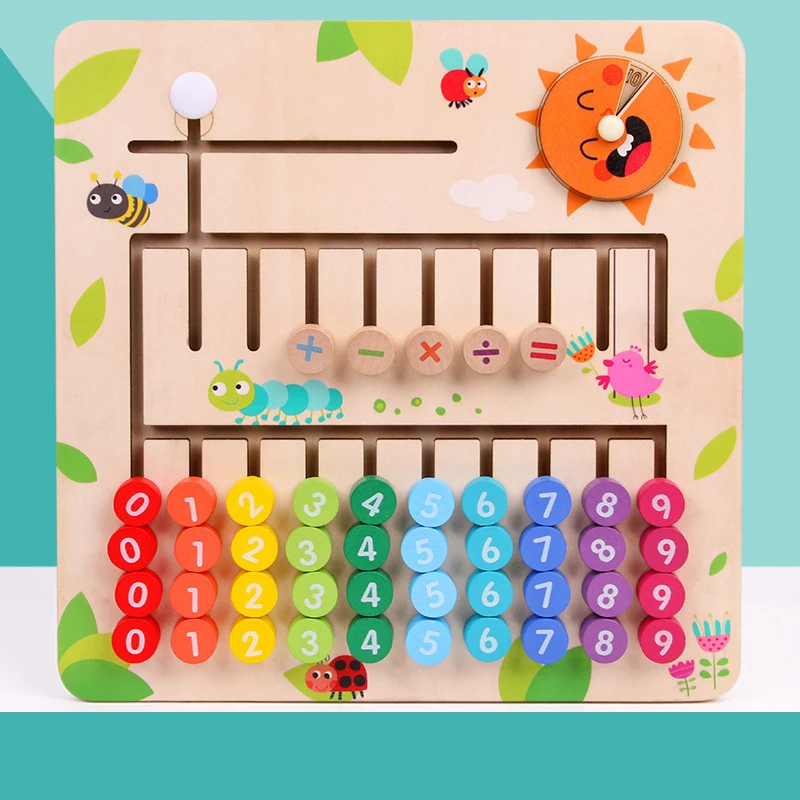 

Children's math toy Teaching Kids Board Mathematics Addition And Subtraction Calculation Wooden Children's Digital puzzle toys