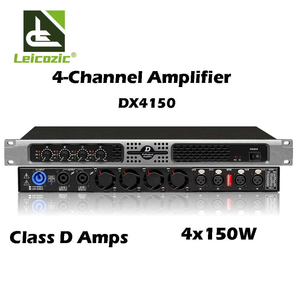 Leicozic-DX4150-4-Channel-Power-Amplifiers-150w-x4-RMS-Equipo-De-Sonido ...
