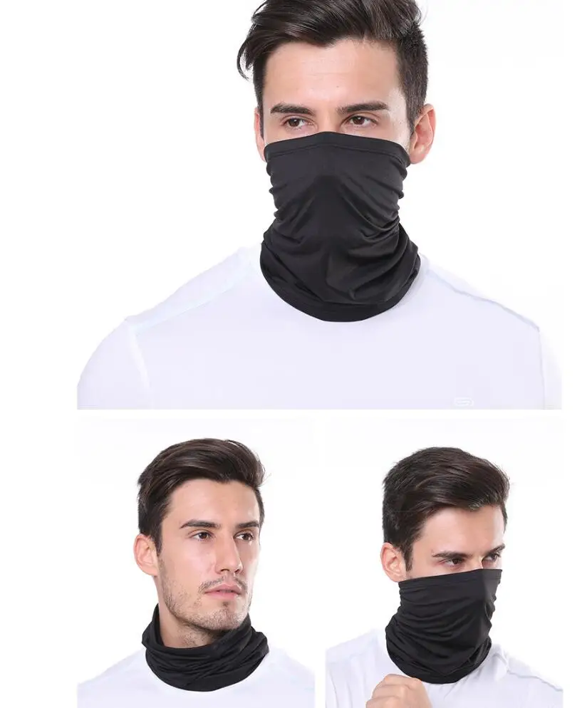Summer Cycling Face Cover Mask Ice Silk Anti UV Scarf Headband Bandana