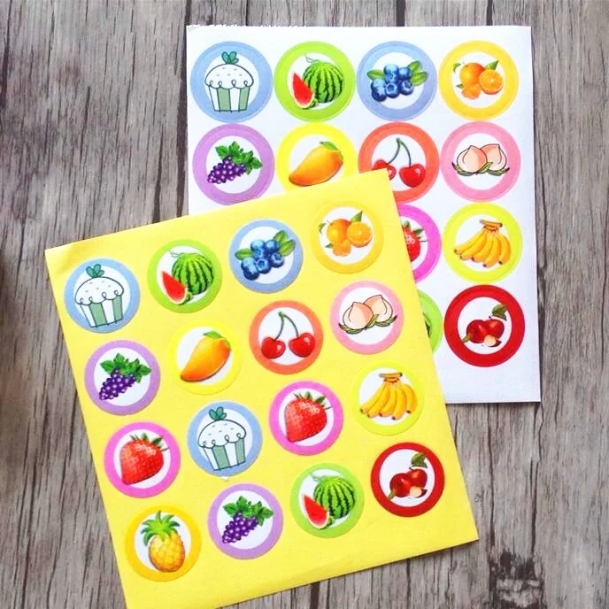 

160pcs/pack A Variety Of Fruit Pattern Seals Design Labels Creative Paper Stickers For Gifts