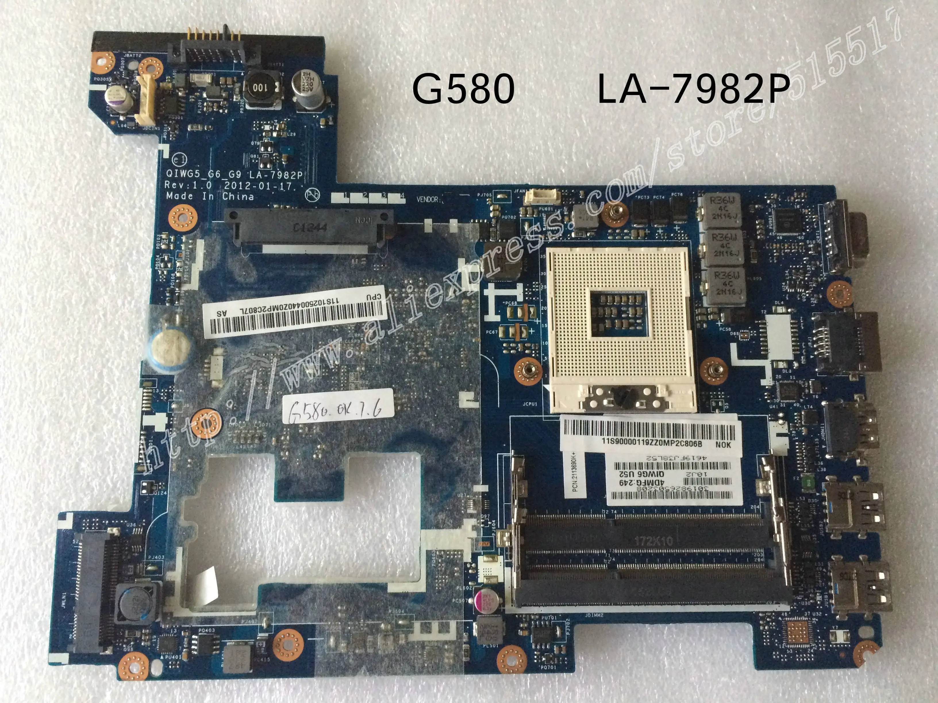 Материнская плата для ноутбука Lenovo G580 QIWG5 материнская LA 798|Материнские платы| |