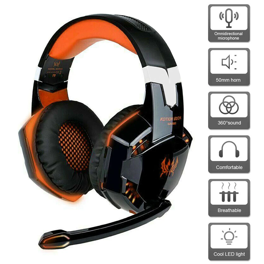 Wired Headset Gamer PC 3 5mm Headsets with HD Microphone Gaming Laptop Tablet Gamer for Computer Accessories