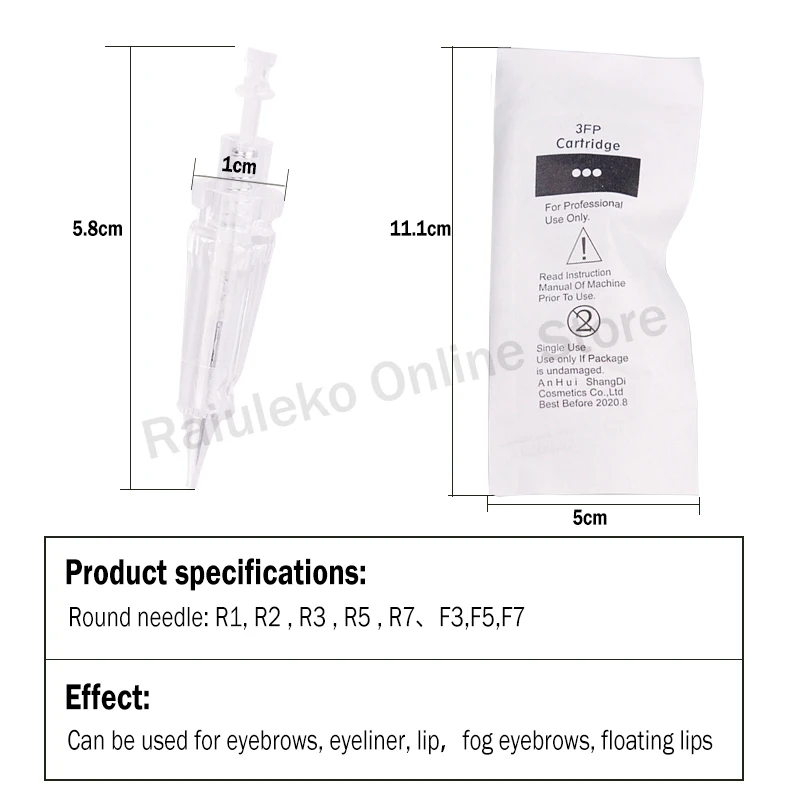 Одноразовые картриджи для татуировочных игл R1/R2/R3/R5/R7/F3/F5/F7 50 шт./100 шт.|Мезороллер| |