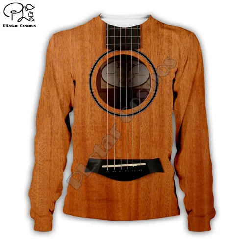 sweatshirt Для мужчин и женщин Классическая деревянная Скрипка Гитара принт 3d толстовки толстовка на молнии пальто унисекс Уличная Повседневная Спортивный костюм пуловер G9 - Цвет: sweatshirt