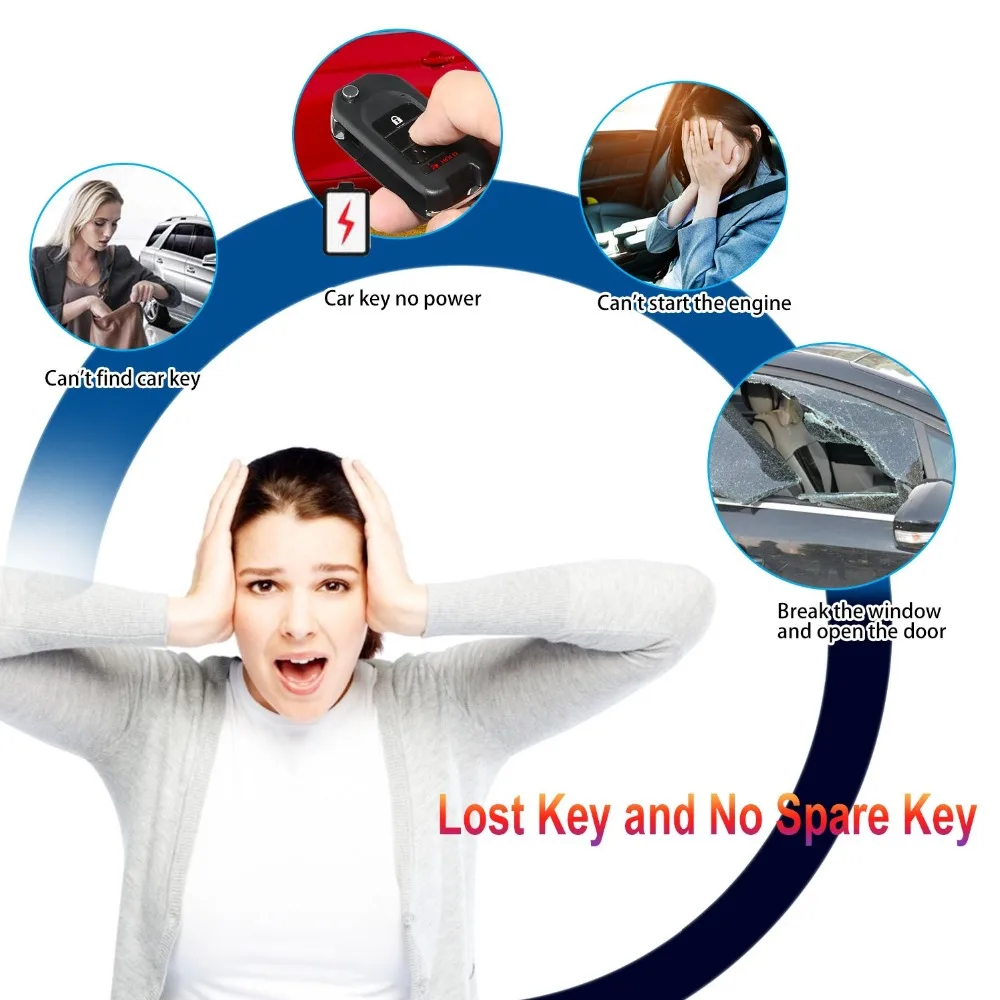 Xhorse XKHO02EN Wire Remote Key For Honda Flip 2+1 Buttons English Version 5pcslot (8)