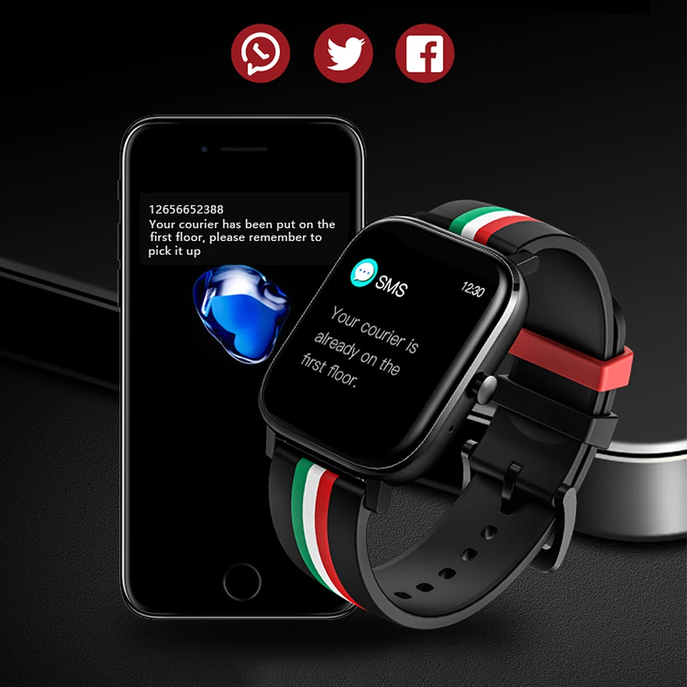 COLMI P12 Bluetooth Answer Call Smart Watch Men Full Touch Dial Call Fitness Tracker IP67 Waterproof 4G ROM Smartwatch