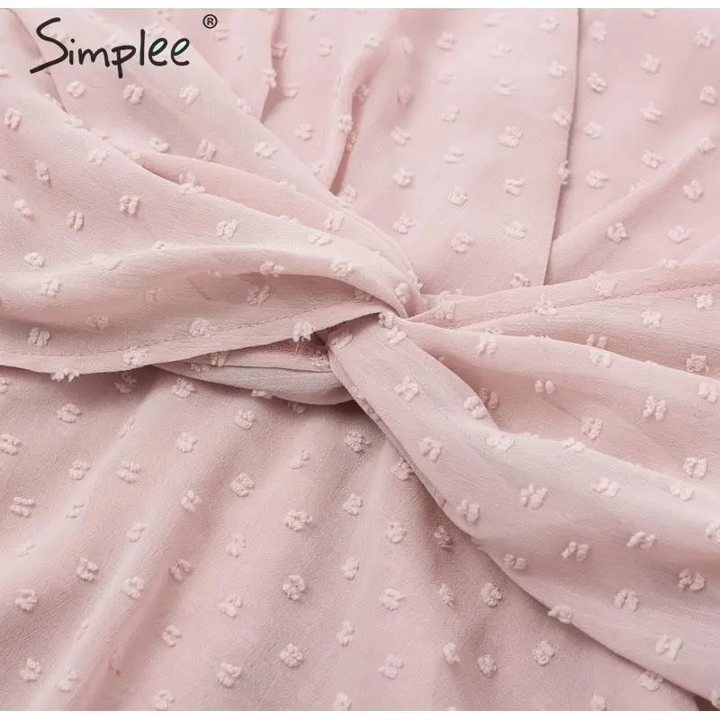 Simplee Sexy блузка с v-образным вырезом для женщин рубашка бант из с цветочным принтом асимметричная рубашка Розовые женские шикарные осенние зимние праздничнoе топ