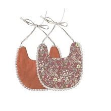 Детский Милый хлопковый слюнявчик, слюнявчик для прорезывания зубов, двухслойные нагрудники, полотенца с мультяшным рисунком