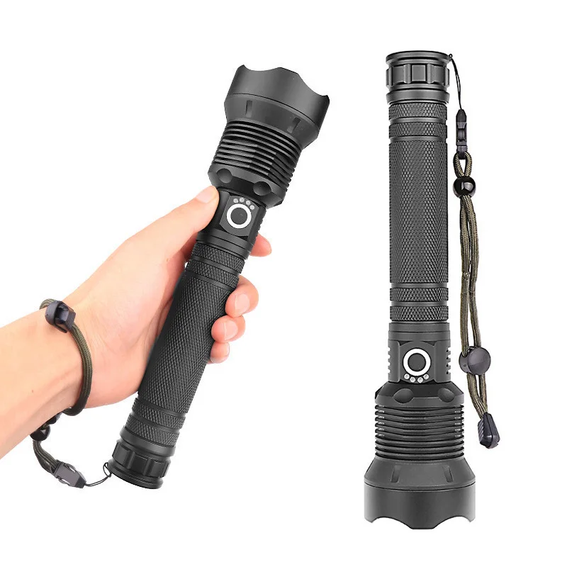 Portable Led Flashlight Use Battery Ultra Bright Torch Camping Light Switch Modes Waterproof Telescopic Zoomable Bicycle Light