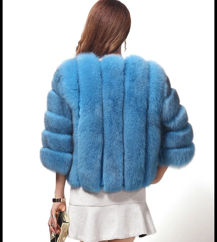 Manteau femme, Vetement, зимнее пальто для женщин, пальто из искусственного меха, искусственный Лисий мех норки, куртка в полоску, пальто WR747