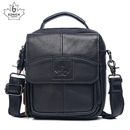 Для мужчин сумки на ремне сумки из натуральной кожи сумка, сумка на плечо, сумка для Для мужчин сумки через плечо Модные клапаном Роскошные сумочки, сумки через плечо ZZNICK - Цвет: black 3715