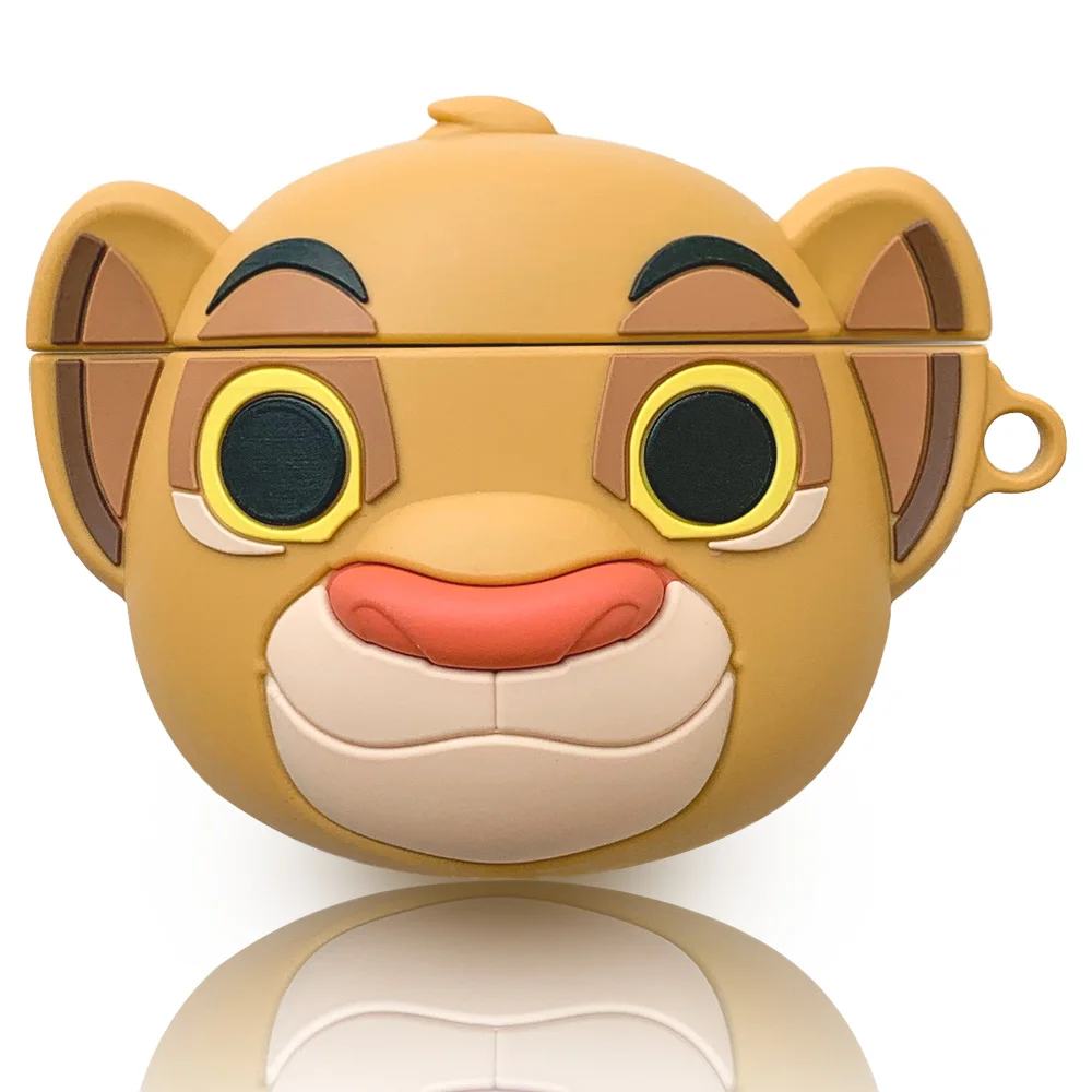 Силиконовый чехол для наушников Airpods, чехол для 3D мультфильма Simba, защитный чехол для Apple Air Pods для Earpods, чехол - Цвет: Simba