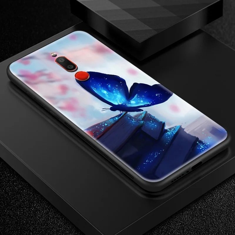 Задняя крышка из закаленного стекла для Meizu 16s 16th Plus 16X M6T M882Q M892Q M5 M6 M8 M9 Note TPU Рамка бампер печать обложек сумка с животными