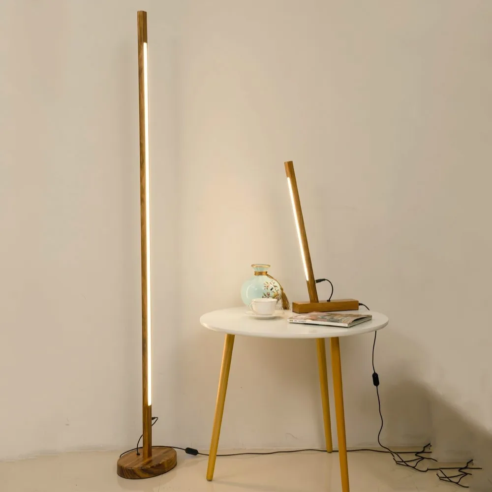 

Nordic Wood LED Floor Lamps for Living Room Modern Simple Creative Led Standing Light Home Decor Bedroom Beddside Floor Lights