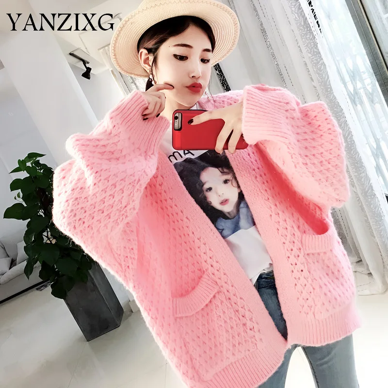 ^*Best Offers Sweet Scarf Collar Batwing Sleeve Cardigan Sweater Korea High Quality Plus Size Women Pink Knit Coats 2019 Autumn New L660 ^*Best Offers Sweet Scarf Collar Batwing Sleeve Cardigan Sweater Korea High Quality Plus Size Women Pink Knit Coats 2019 Autumn New L660