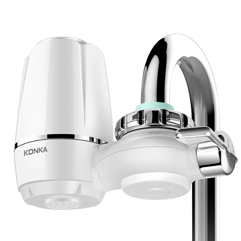 Tap Water Purifier Kitchen Faucet Washable Ceramic Percolator Mini Water Filter Filtro Rust Bacteria with 4 Replacement Filter