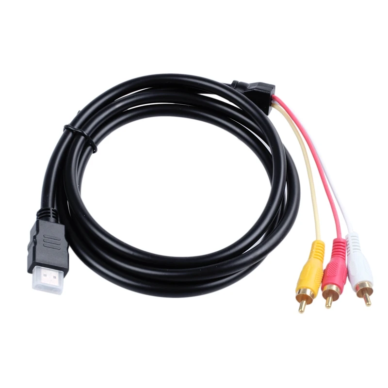 

1.5 m compatible video video 3 - RCA cable HDMI AV HDMI line video and AV HDMI cable adapter yellow