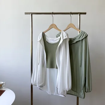 

2020 Casual Loose Hooded Shirt Long Sleeve Casual Sunscreen Coat Female