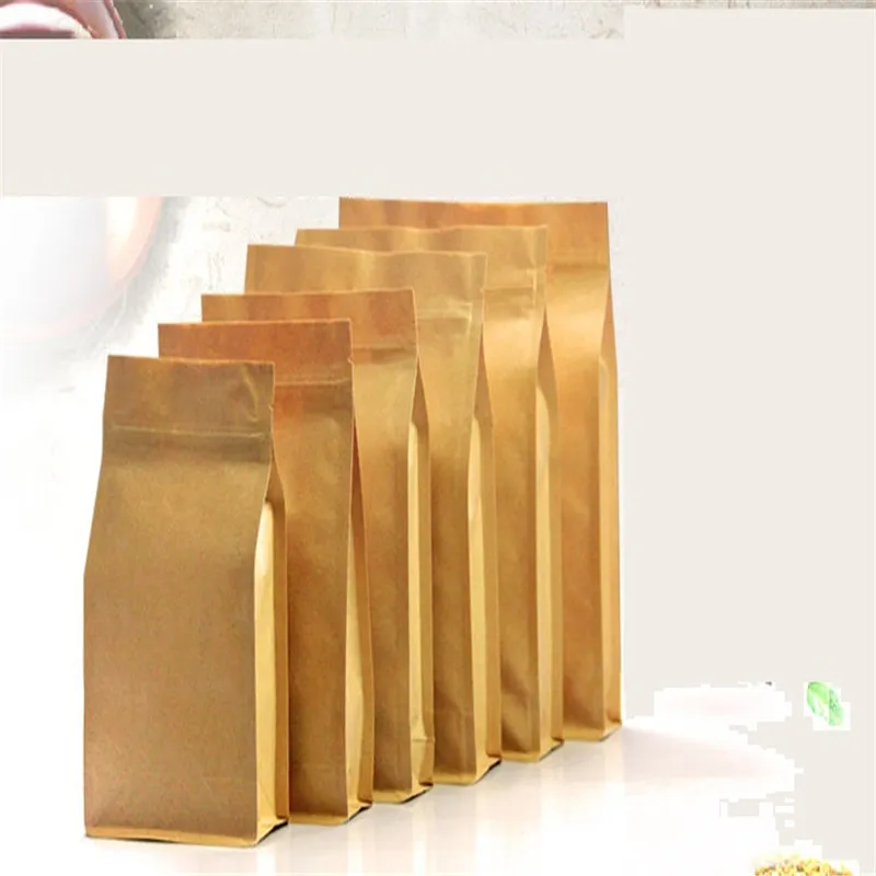 100X Бумага крафт мешок кофе gusset 250gr, 500gr& 1, 000gr