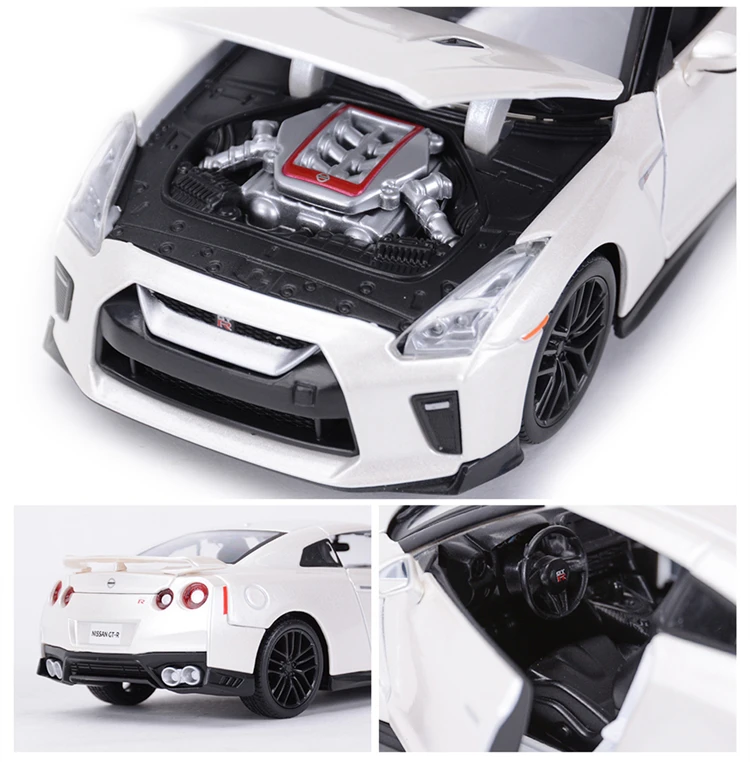 Bburago 1:24 2017 nissan gtr simulação liga