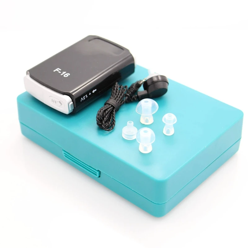 AXON F 16 Pocket High Power Wired Box Mini Hearing Aid Sound Amplifier Receiver 5