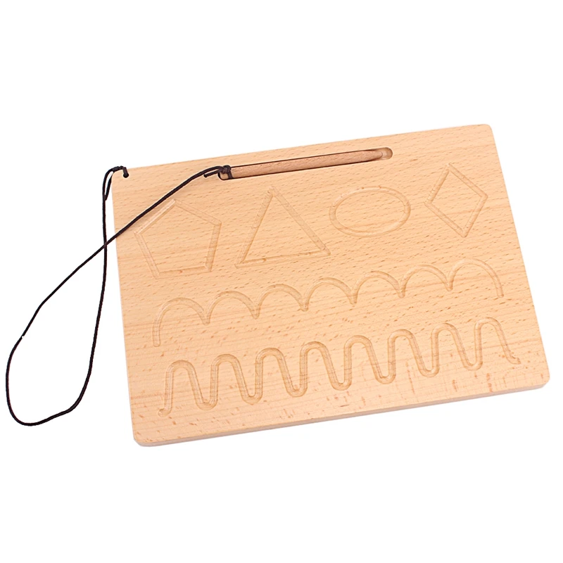 Montessori Materials Digitals 0-10 Numbers & Shapes Writing Board Pen Board Toys for Student Handwriting Teaching Aids Training 3
